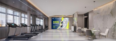 现代健身房3D模型下载